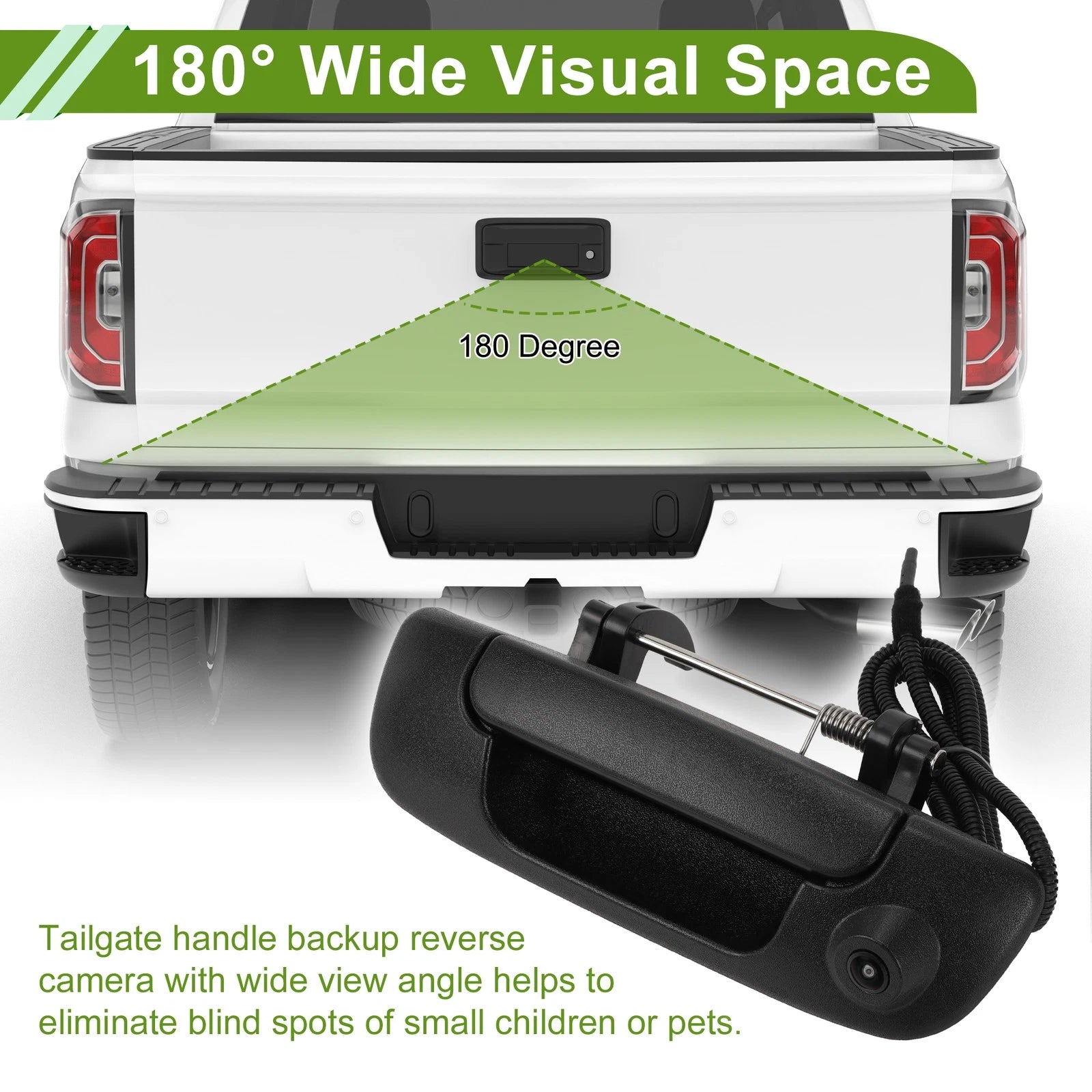Tailgate Handle Backup Rear View Camera for Dodge Ram 1500 (2019–2024)