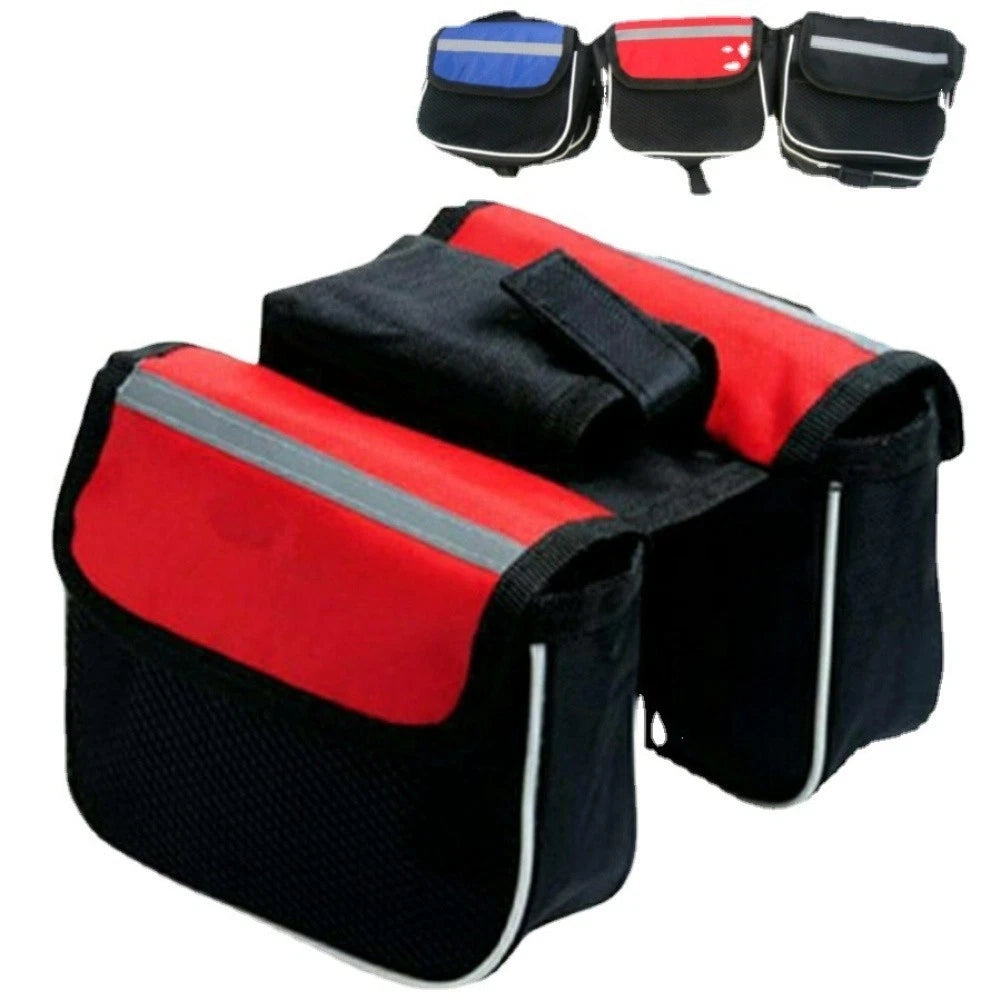 2X Waterproof Oxford Cloth Bicycle Front Strap Saddle Bag Phone Pouch