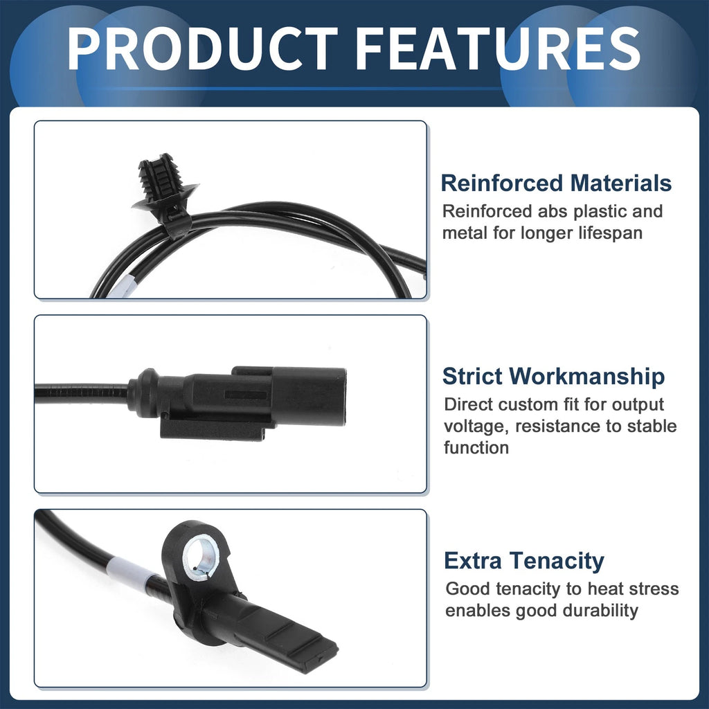 ABS Wheel Speed Sensor Rear for Ford Mustang 2018–2020 Replacement