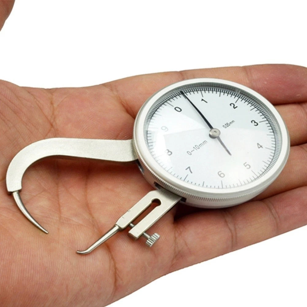 Precision Thickness Gauge 0 to 10mm Range Handheld with Pointer Display