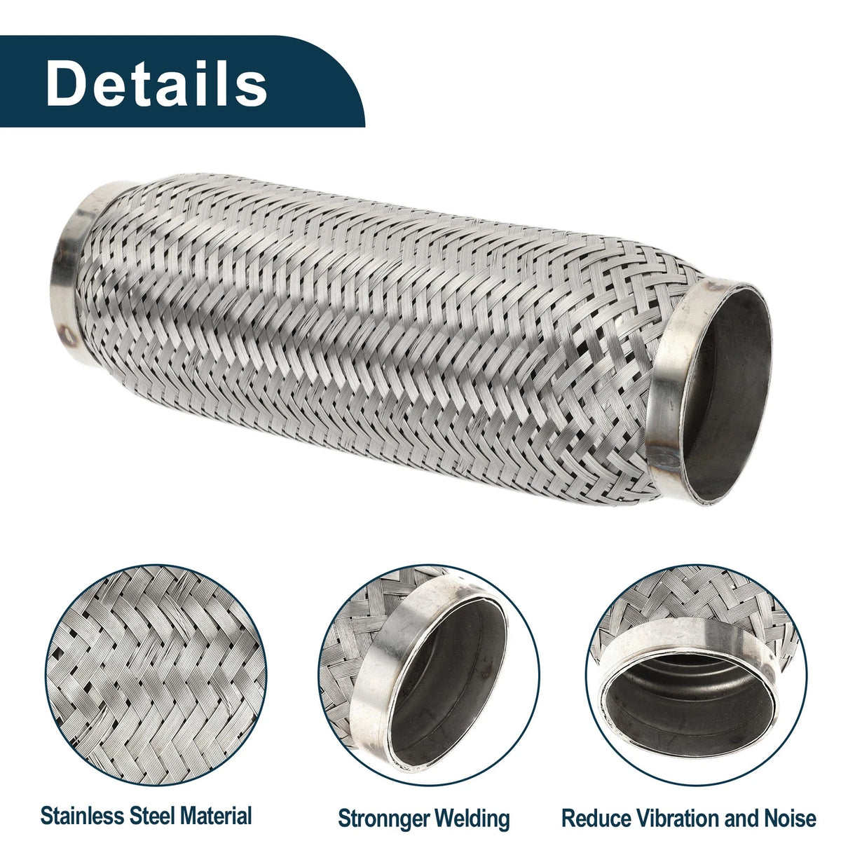 2.83 Inch OD Flex Pipe for Universal Applications (Flexible Braided)