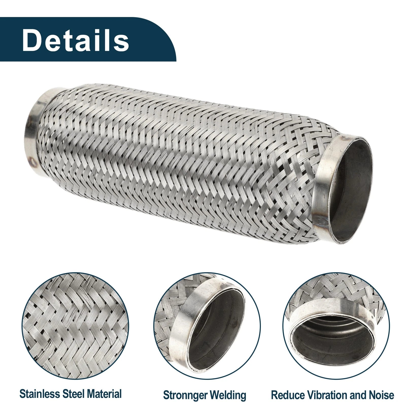 2.83 Inch OD Flex Pipe for Universal Applications (Flexible Braided)