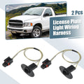 2PCS License Plate Light Wiring Harness Socket Replacement for Dodge Ram 1500 (2002–2010)