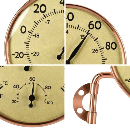 Wall Mount Thermohygrometer for Porch Balcony (4.2 inch)