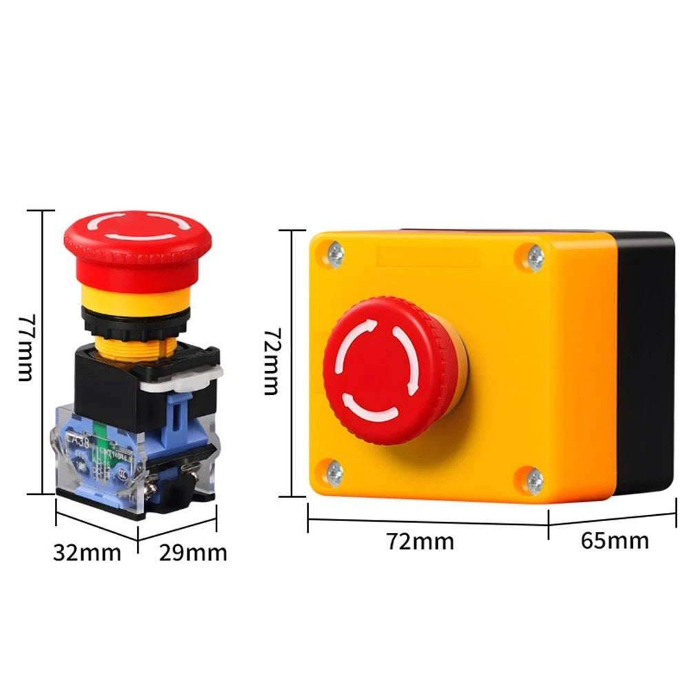 E-Stop Push Button 1NC+1NO for LA38 Panel Installation (22mm)