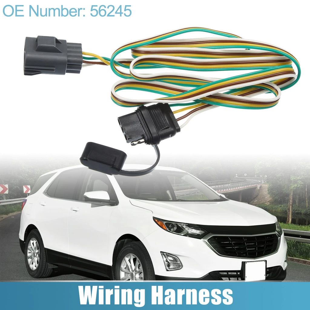 Trailer Wiring Harness 4 Pin 4 Way Replacement Set for Chevrolet Traverse (2014–2017)