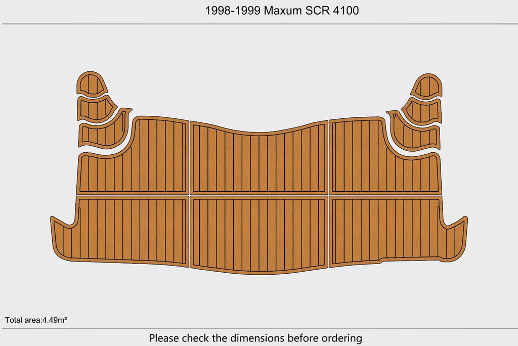 Swim Platform Pad for Maxum 4100 SCR (1998–1999) EVA Foam Teak Deck Flooring