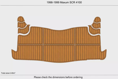 Swim Platform Pad for Maxum 4100 SCR (1998–1999) EVA Foam Teak Deck Flooring