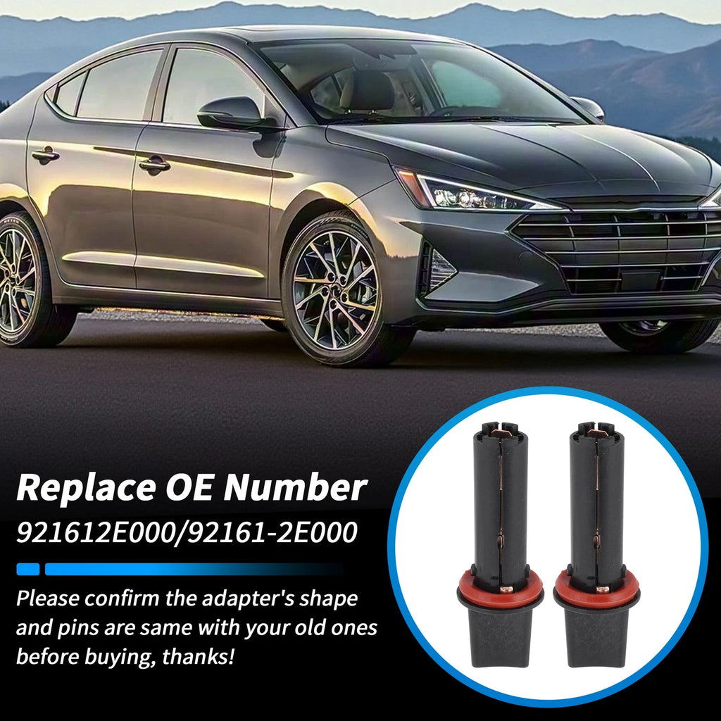 2X Headlight Side Marker Light Bulb Socket Base for Hyundai Elantra Santa Fe (2011–2018)