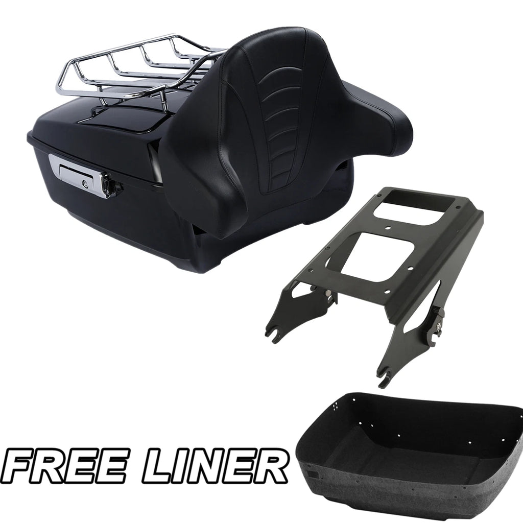 Trunk Backrest Top Rack Mount for Harley Touring Road Glide (2009–2013)