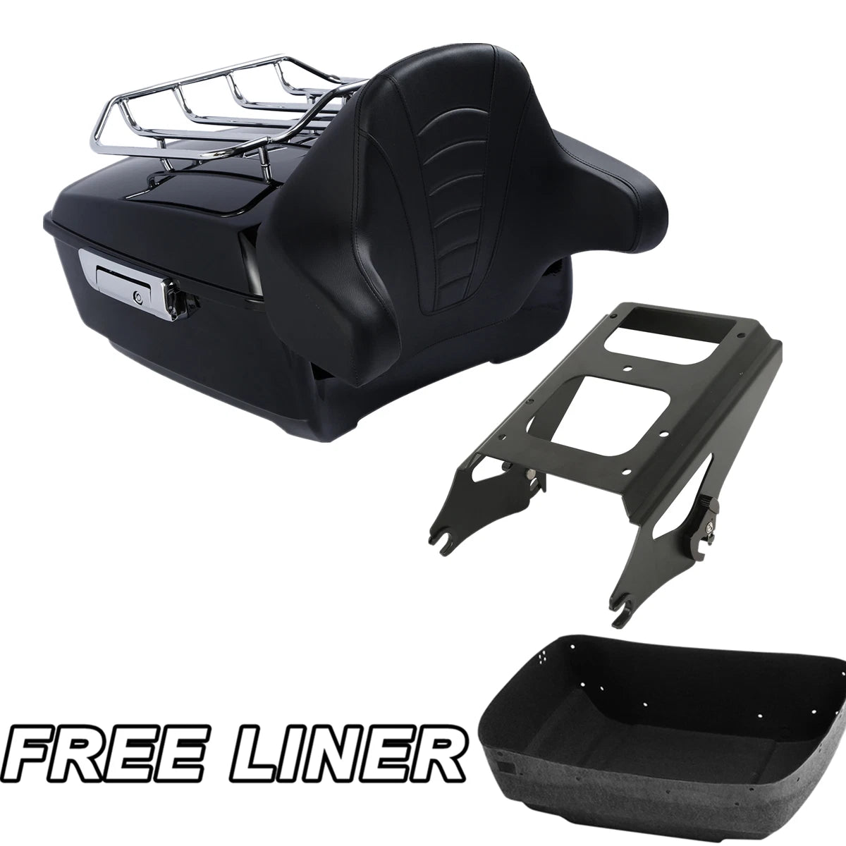 Trunk Backrest Top Rack Mount for Harley Touring Road Glide (2009–2013)