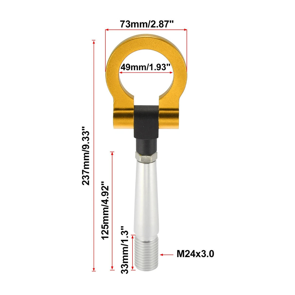 Tow Hook Screw on Round Ring Gold Tone for Mitsubishi Lancer EVO X (2008–2015)