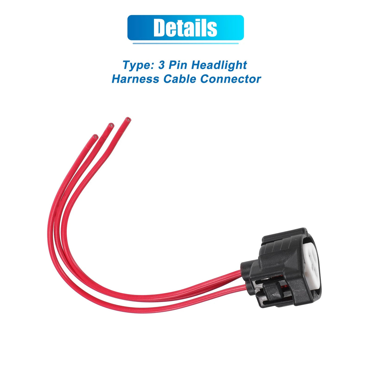 3 Pin Headlight Harness Cable Connector for Toyota Scion (No. 90980-11016)