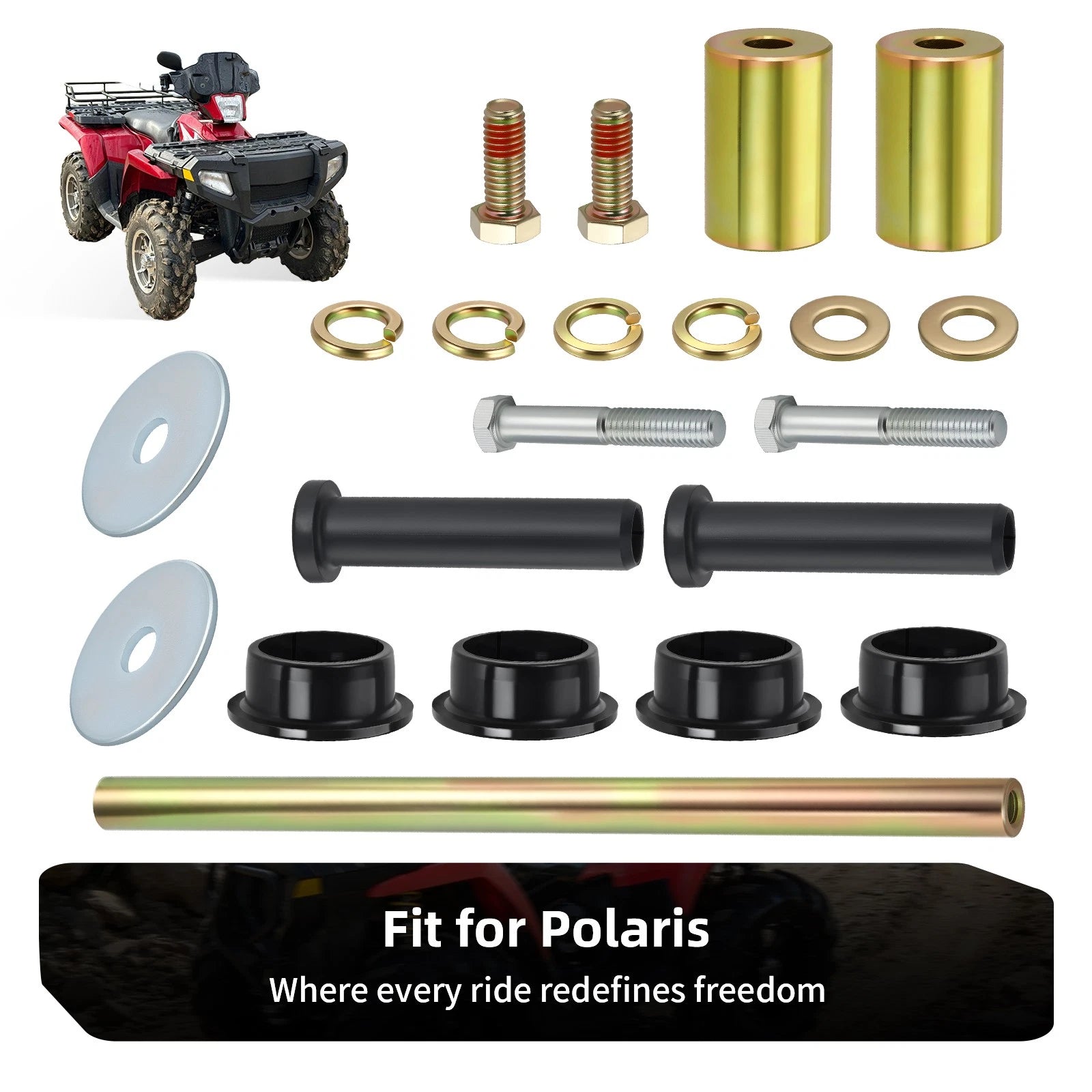 Rear Lower A-Arm Bushing Kit for Polaris Sportsman 500 600 700 800 (1996–2014)