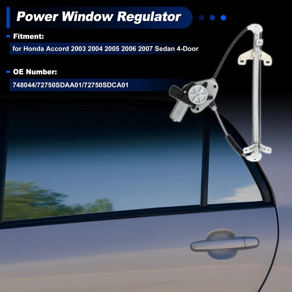 Rear Left Power Window Regulator with Motor for Honda Accord 2003–2007