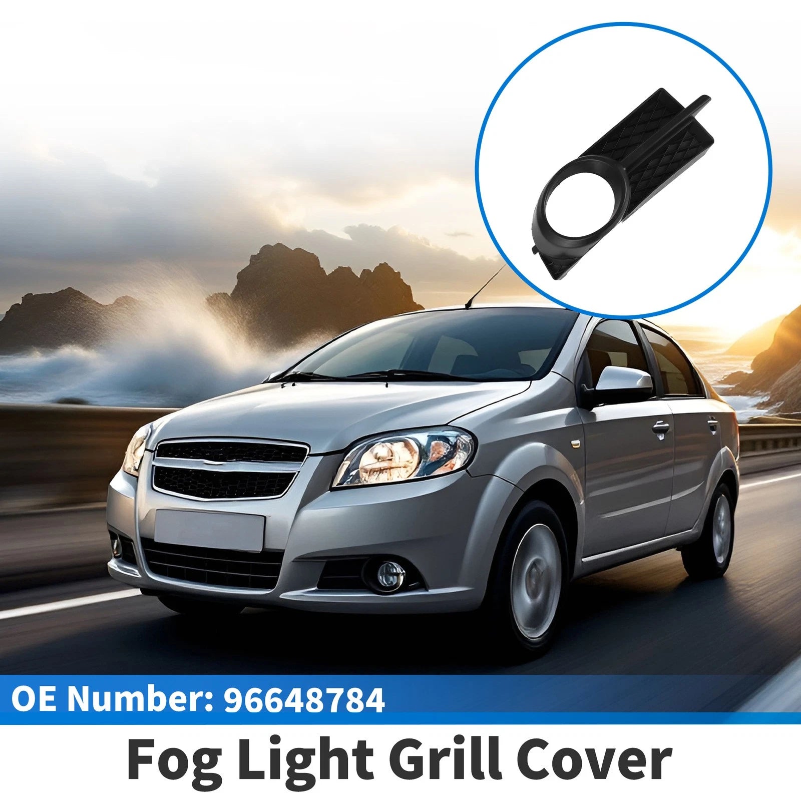Front Right Fog Light Grill Replacement for Chevrolet Aveo (2007–2011)