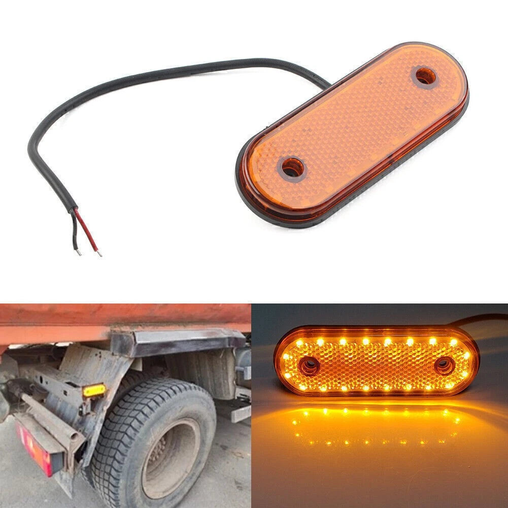 2X LED Oval Side Marker Indicator Light for Trailer Truck