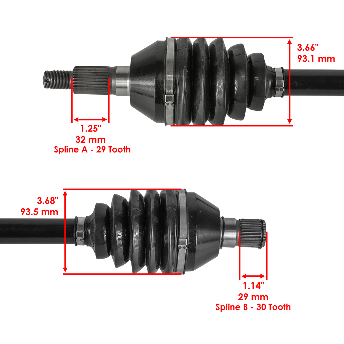 CV Joint Axle Rear Left or Right Replacement for Can-Am Maverick X3 (2017–2021)