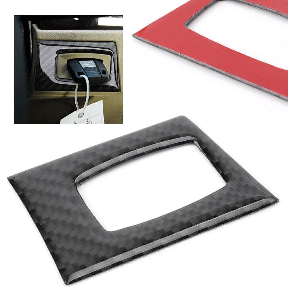 Carbon Fiber Switch Buttons Frame Trim for BMW E90 E92 E93 (2007–2013)