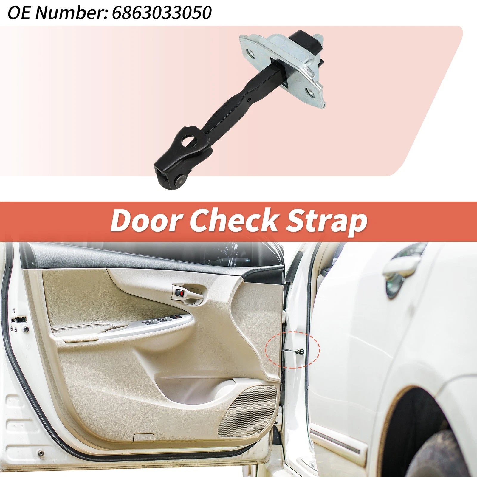 Door Check Strap Front Left and Right Replacement for Toyota Camry (2002–2006)