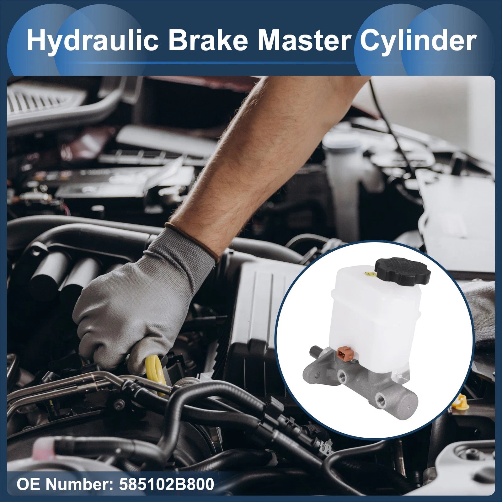 Brake Master Cylinder with Reservoir Replacement for Hyundai Santa Fe (2006–2009)