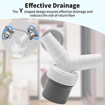 Y Hose Adapter for Washing Machine Drainage (PVC Material)