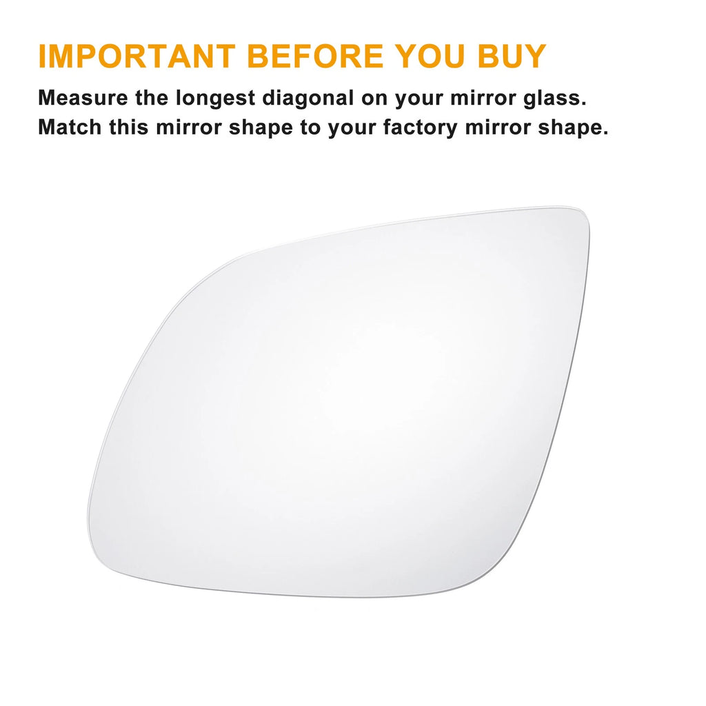 Left Side Mirror Glass with Back Heated for Audi Q7 (2009–2014)