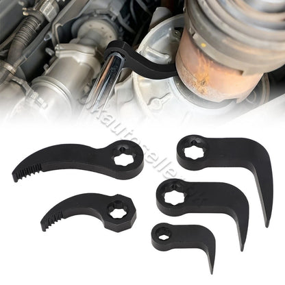 5PC Ratchet Pry Bar Attachment Set for Multi Angle Adapter (1/4", 3/8", 1/2" Drive)