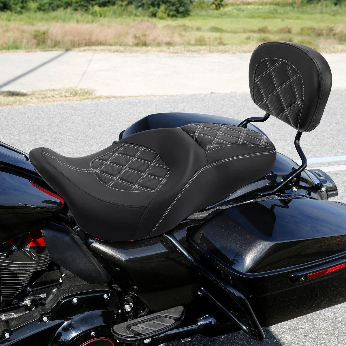 Rear Seat Pad for Harley Touring Road King FLHR (2009–2023)