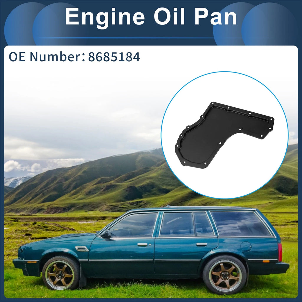 Engine Oil Pan Replacement for Chevrolet Cavalier (1995–2005) Iron Black