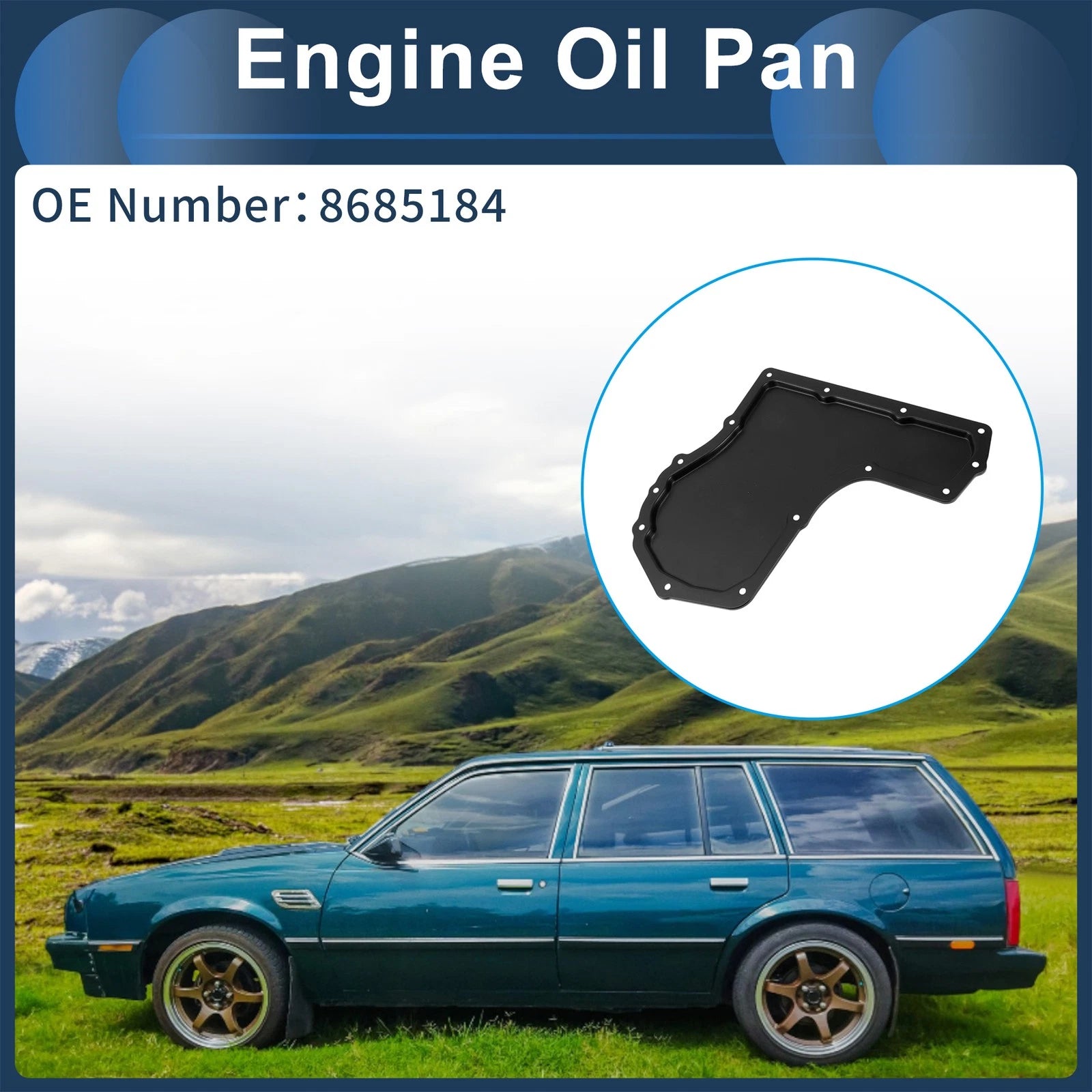 Engine Oil Pan Replacement for Chevrolet Cavalier (1995–2005) Iron Black