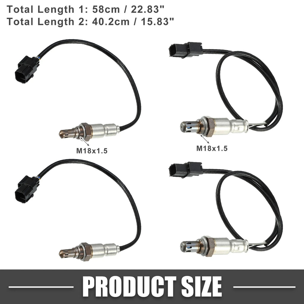 4 Pcs Oxygen Sensor Kit Upstream Downstream for Honda Odyssey (2011–2013)