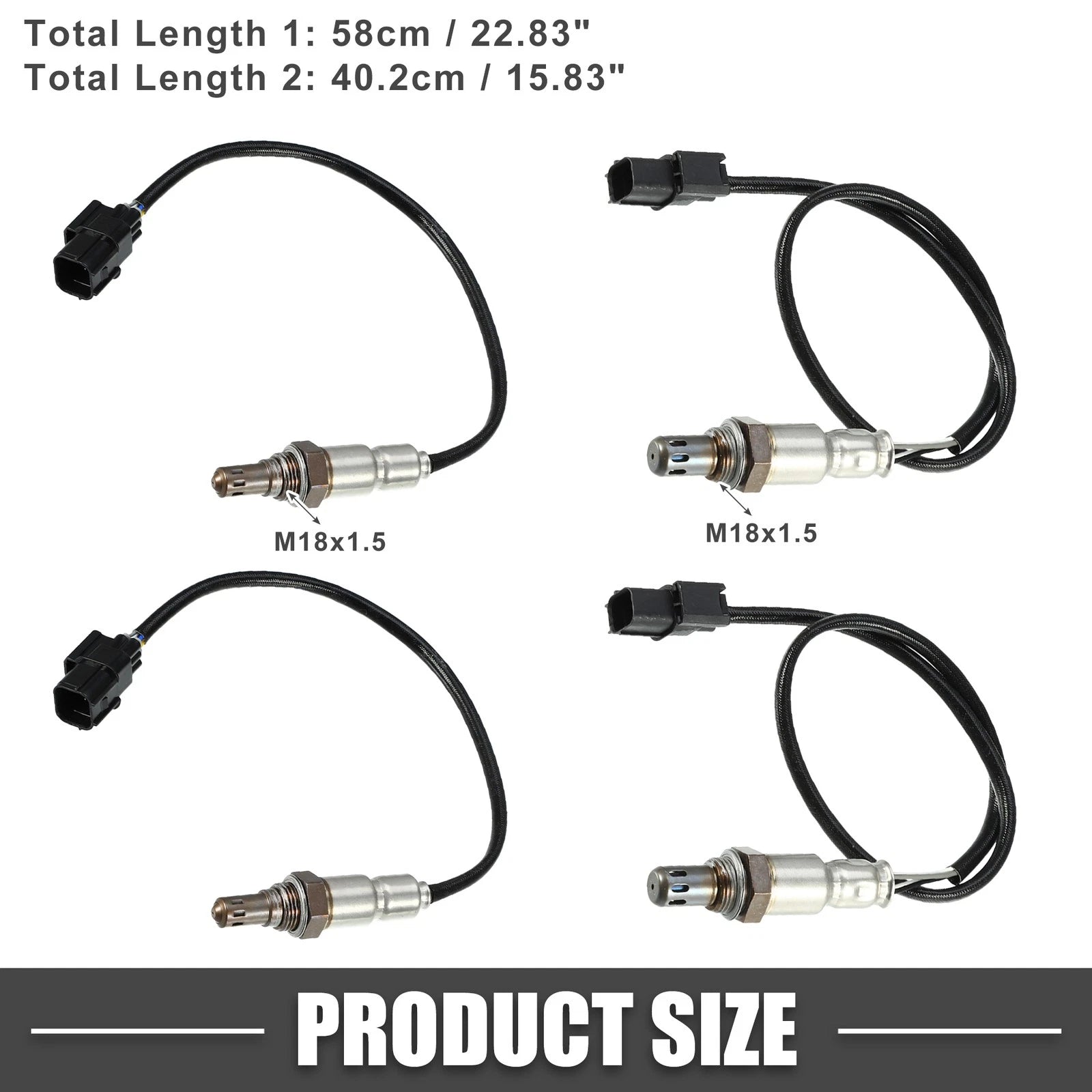 4 Pcs Oxygen Sensor Kit Upstream Downstream for Honda Odyssey (2011–2013)