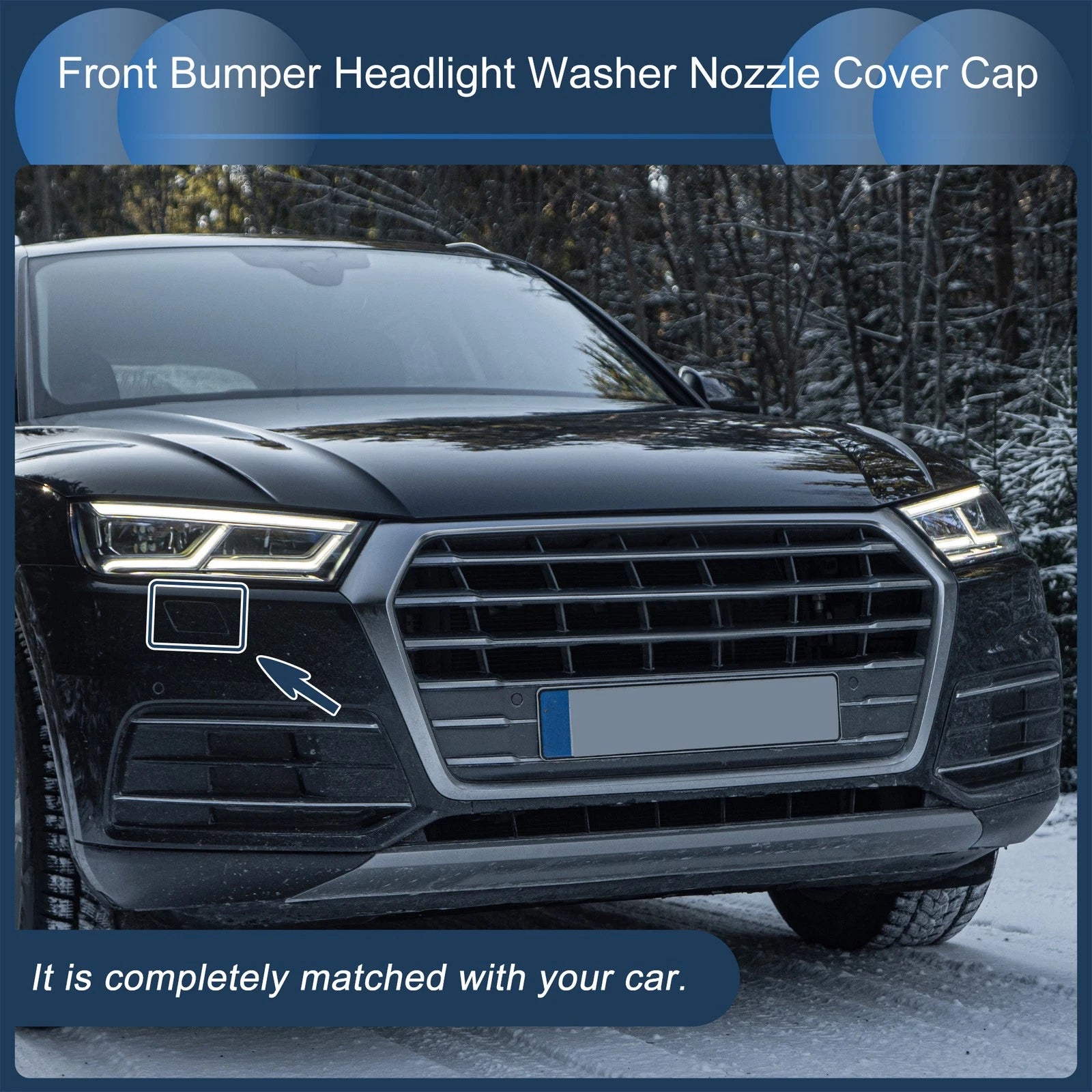Front Right Washer Nozzle Cover Cap for Audi Q5 S Line (2018–2020) Unpainted