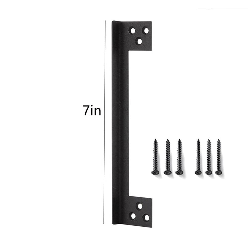 2X Door Latch Guard Plate L-Shaped 7in Stainless Steel for All Doors