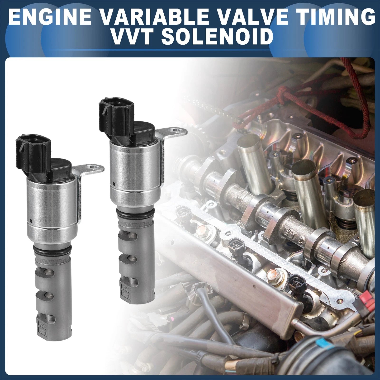 2pcs Variable Valve Timing VVT Solenoid Replacement for Toyota Sequoia (2010–2012)