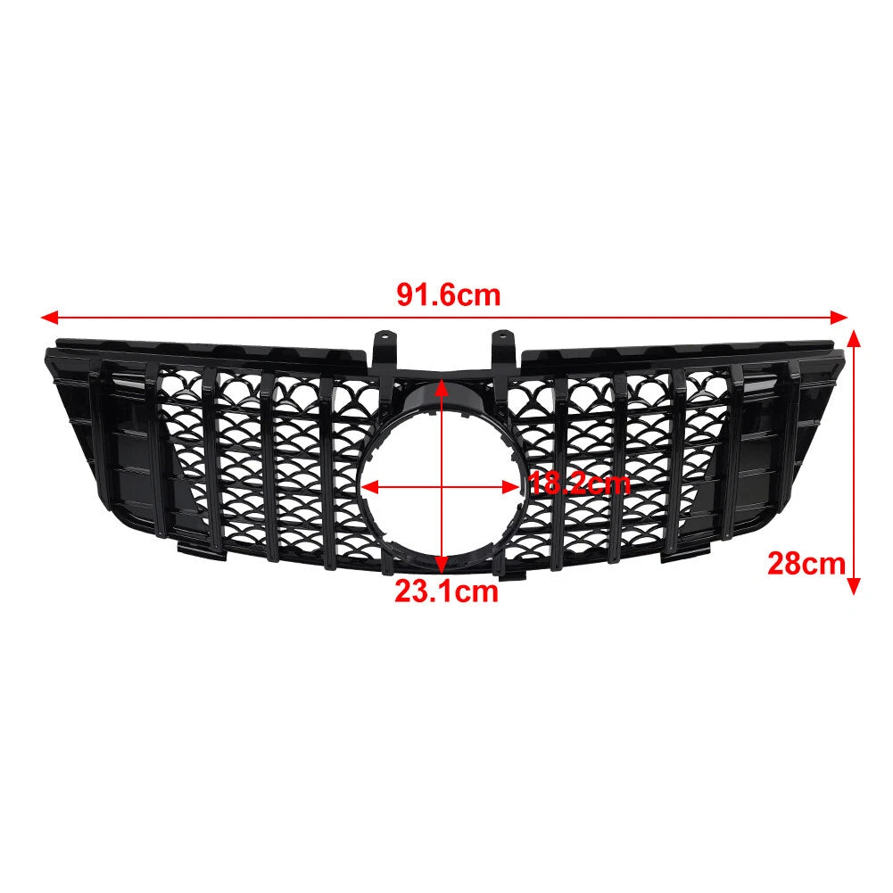 GTR Style Front Bumper Grille for Benz ML Class W164 (2005–2008)