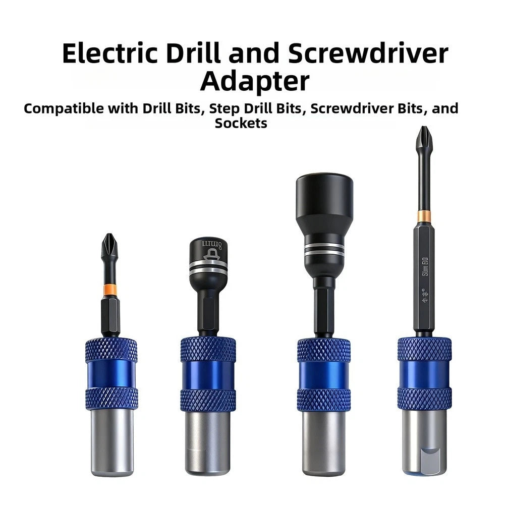 Adapter for Drill and Screwdriver Bits (Chromium Vanadium Steel)