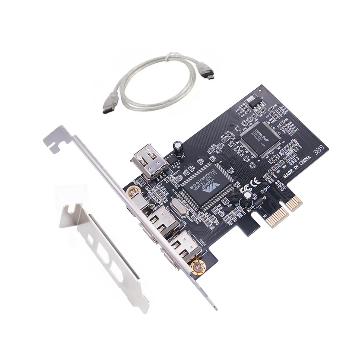 PCI Ex1 to External IEEE 1394 Adapter Card Controller with Bracket