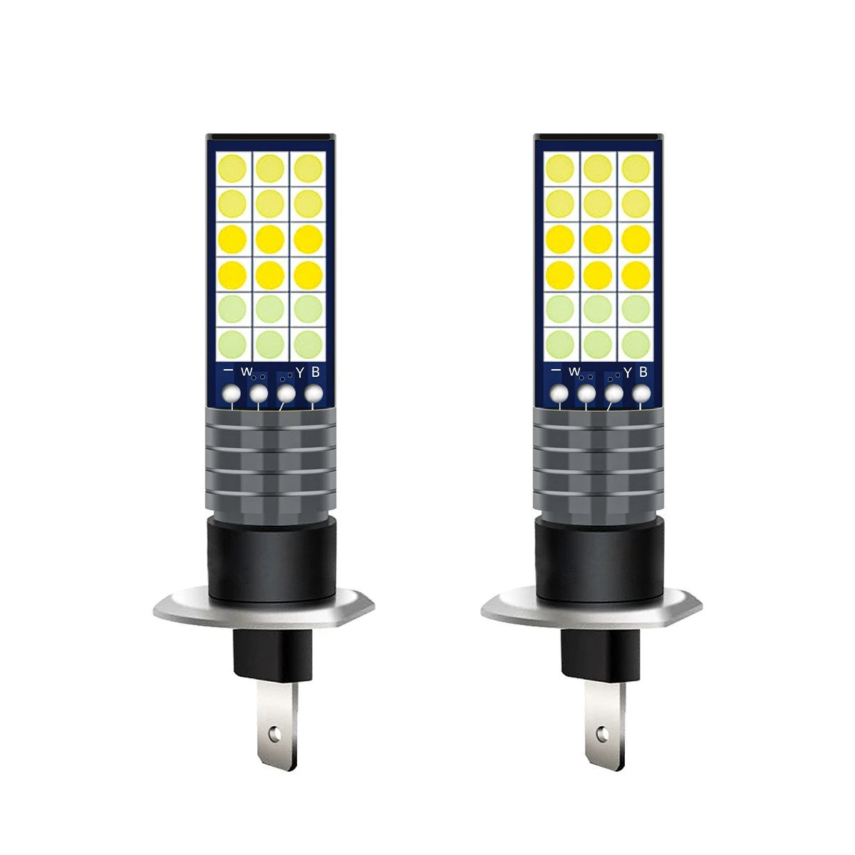 LED Fog Lamp for Car H1 High Brightness Three Color Mode (2010–2023)