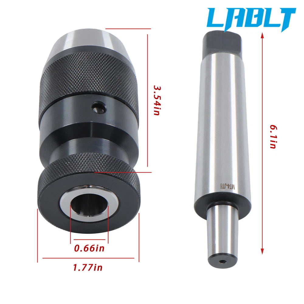 5/8" Keyless Drill Chuck with 4MT Taper Shank Arbor for LABLT