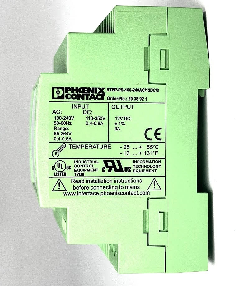 STEP Power Supply for Phoenix Contact (100-240AC/12DC/3)