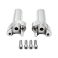 Chrome 4" Handlebar Risers for Harley Dyna Sportster Softail (1" Bar)