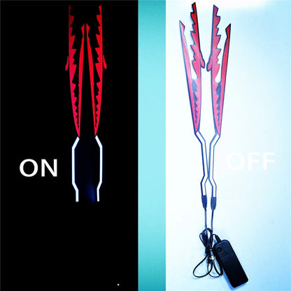 Shark Style Helmet Light Strip LED Night Signal Light Stripe Glowing Bars
