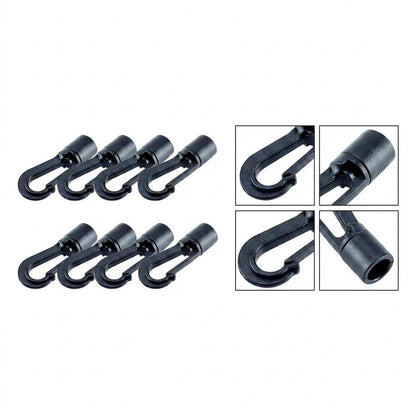 Pack of 10 Plastic Hooks for Bungee Elastic Shock Cord