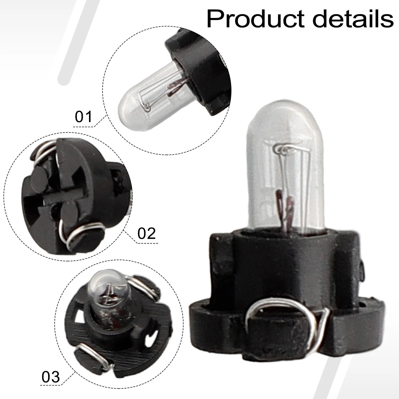T3 T42 LED Auto Warming Indicator Bulbs 5 Pack for