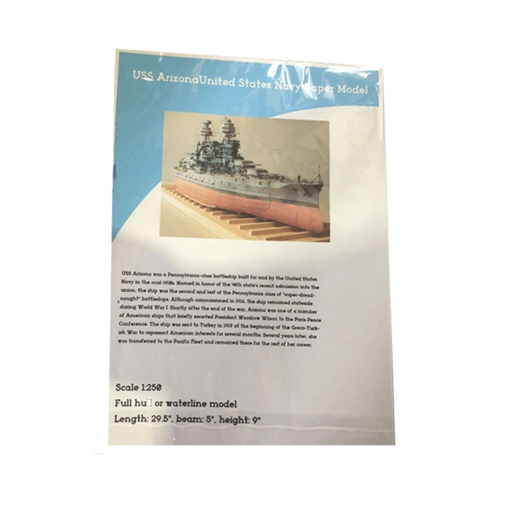 1/250 Diecast USS Arizona BB-39 Battleship Model Ship Unassembled