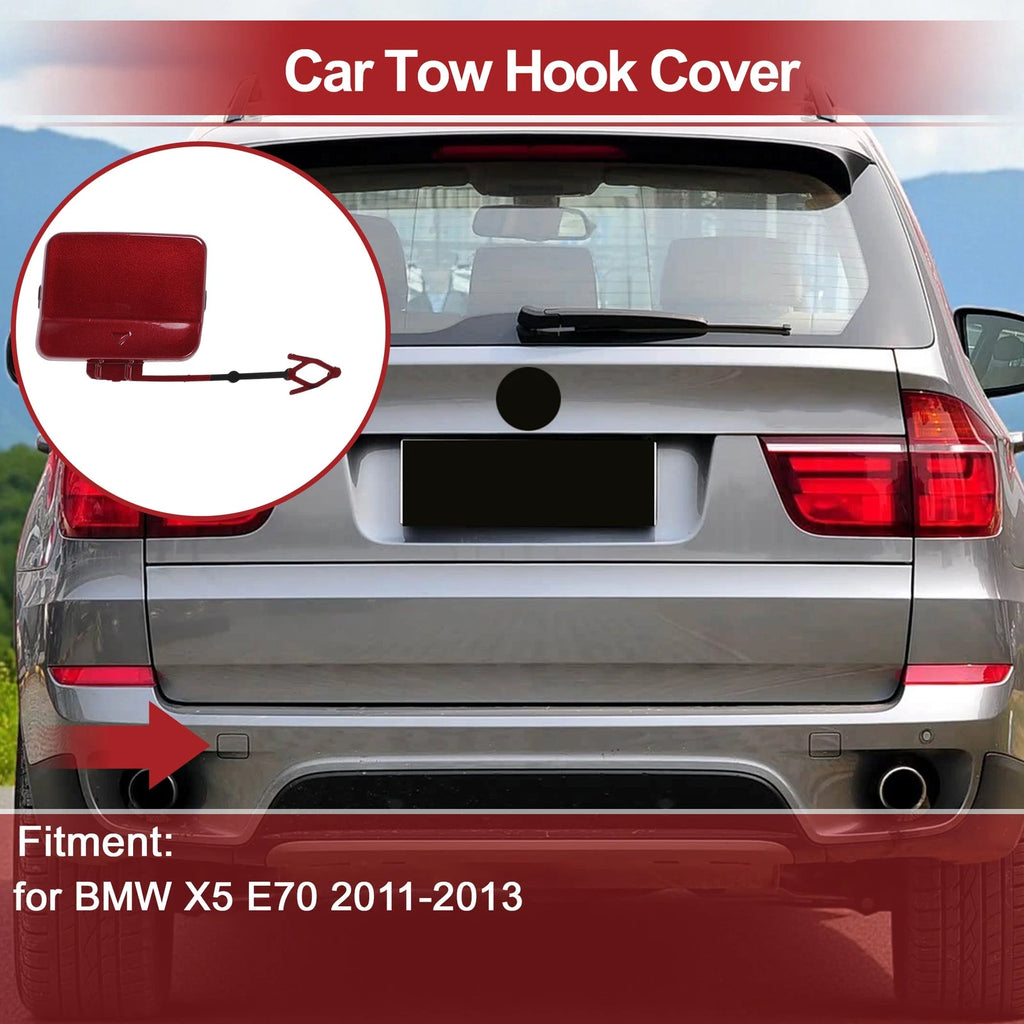 Tow Hook Cover Cap for BMW X5 E70 2011–2013 Front OEM Replacement Red