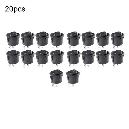 Rocker Switch for KCD1105 (Open 20 OD 23M, Two Pins, Black)