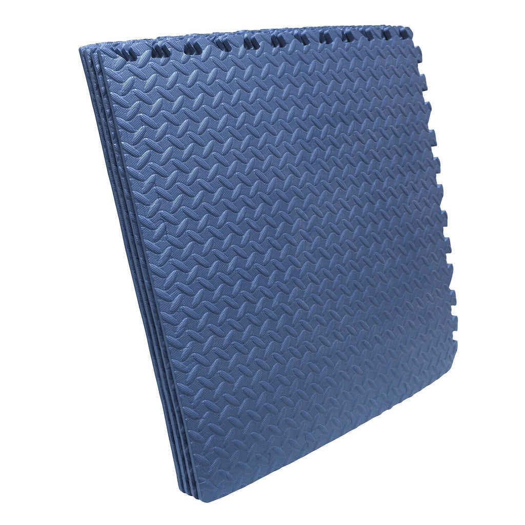 EVA Foam Interlocking Exercise Mat Tiles for Gym Flooring (Blue)